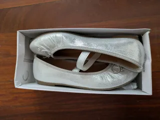 Bailarinas plateadas talla 37