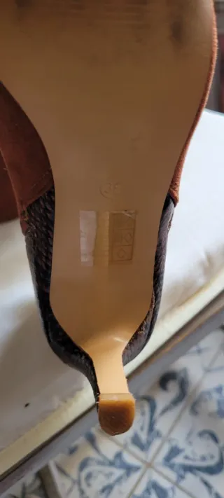 Botines de tacón mujer marrón camel