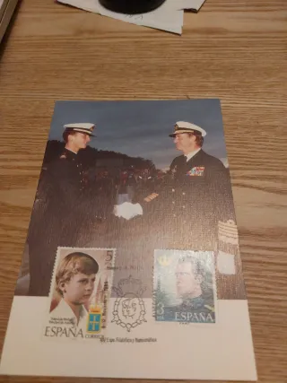 Tarjeta postal sellos Príncipe Felipe