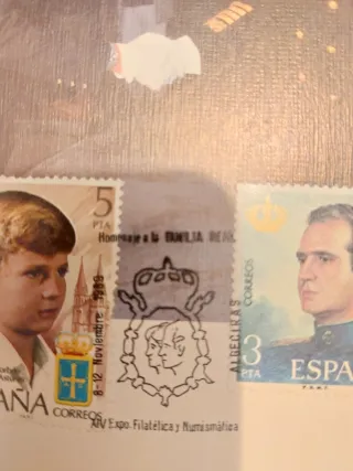 Tarjeta postal sellos Príncipe Felipe