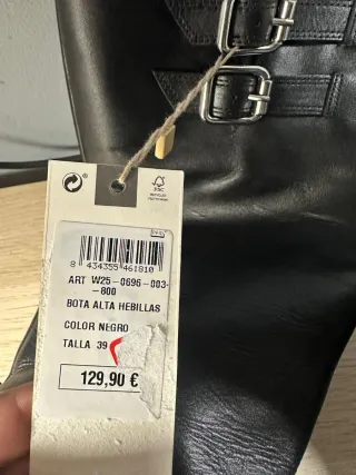 Botas altas piel talla 39
