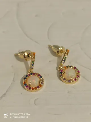 Pendientes chapados en oro 14 K