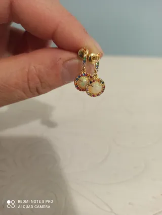 Pendientes chapados en oro 14 K