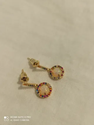 Pendientes chapados en oro 14 K