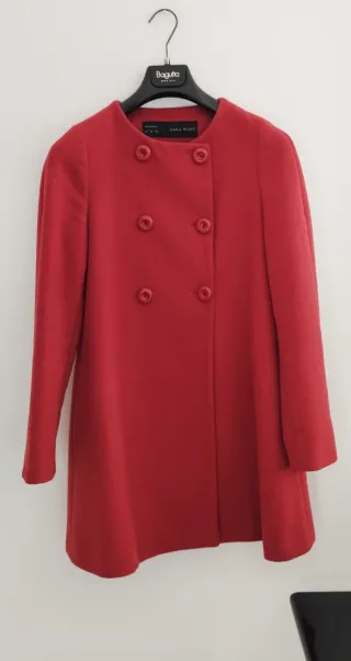 Cappotto corto donna Zara rosso