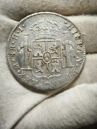 Moneda 8 Reales 1810 H J Fernando VII México