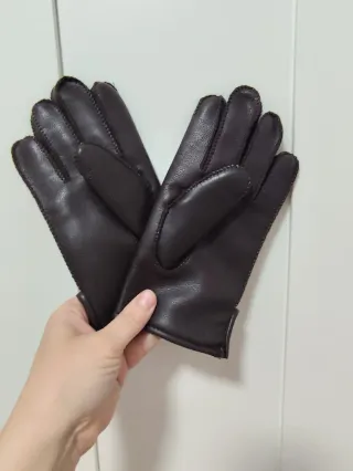 Guantes de cuero marrones Boy's