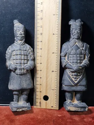 Statuette cinesi terracotta guerrieri cavallo