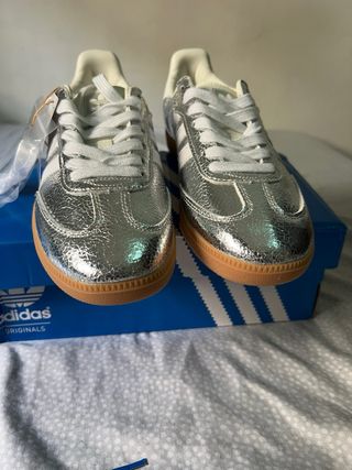 Adidas Samba Plata/Blanco