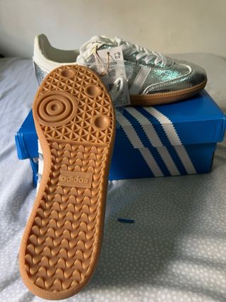Adidas Samba Plata/Blanco