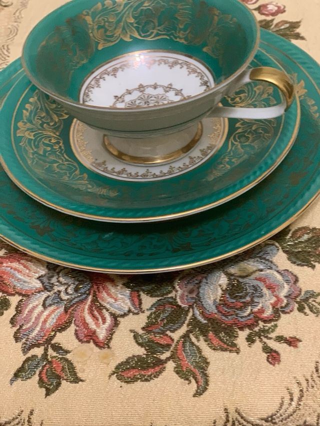 2 Tazas Porcelana con doble plato