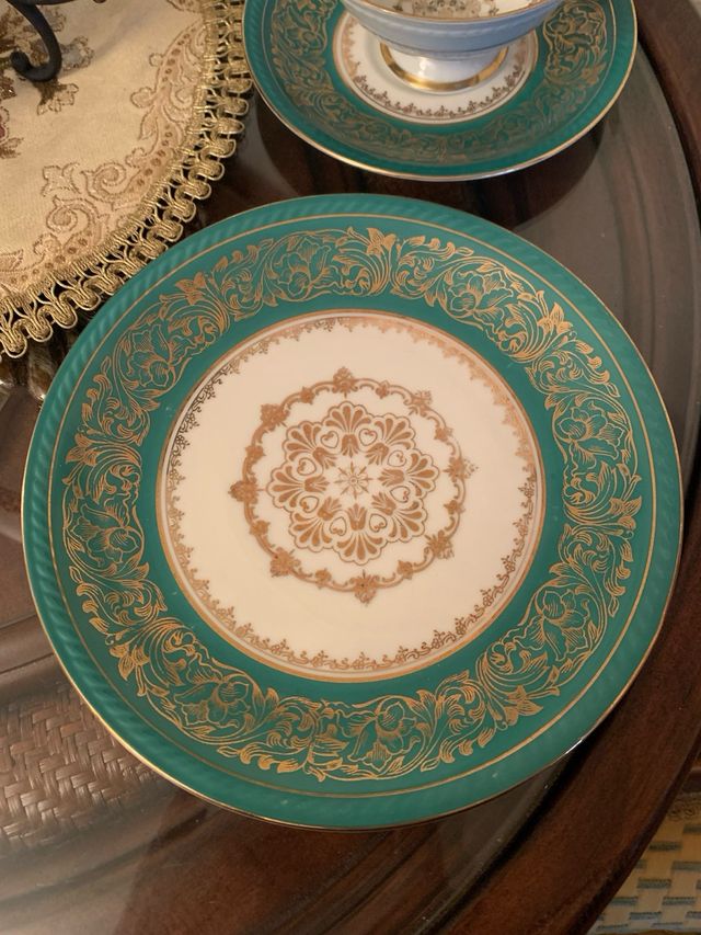 2 Tazas Porcelana con doble plato