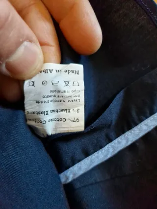 Camicia uomo cotone blu tg. M