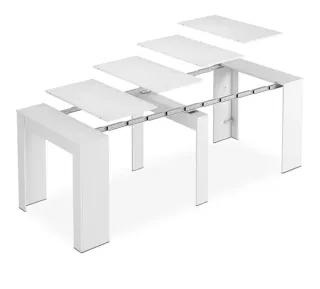 Mesa consola extensible blanca