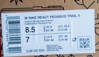 T40 envío incluido!! NIKE REACT PEGASUS TRAIL 4