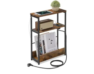 Mesa auxiliar con enchufe y USB