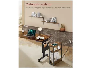 Mesa auxiliar con enchufe y USB