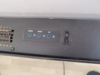 Chimenea eléctrica decorativa de cristal negra