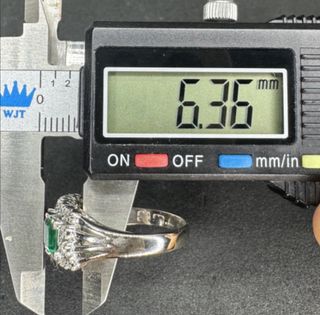 Anillo Oro Blanco Rubí Zafiro Esmeralda Diamantes