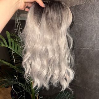 Peluca Ombré Gris y Blanca