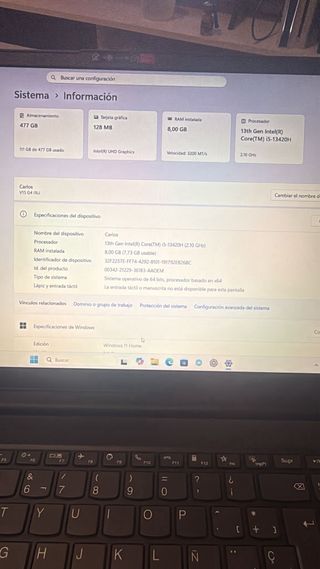 Ordenador portátil Lenovo Negro como nuevo