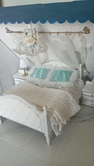 2 Cuscini Shabby Chic per Casa delle Bambole 1:12