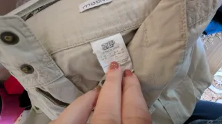 Gonna vintage beige con pizzo