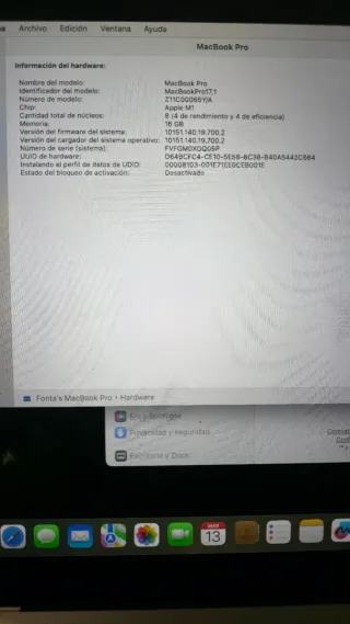 Apple MacBook Pro 13‑inch (M1, 2020)  16GB RAM