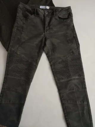 Conjunto Zara: Pantalón y Jersey Verde