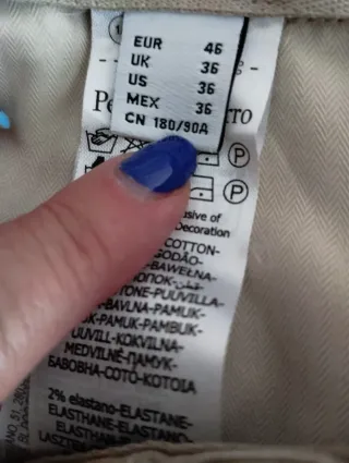 Pantalón Chino Pedro del Hierro Talla 46 Beige