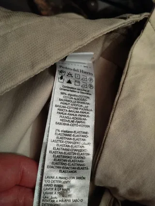 Pantalón Chino Pedro del Hierro Talla 46 Beige