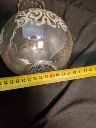 Tulipa de Cristal Grabado Estilo Quinqué