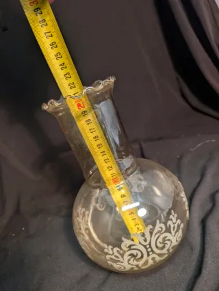 Tulipa de Cristal Grabado Estilo Quinqué