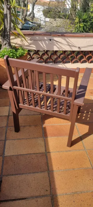 Sillones de jardín de madera marrones