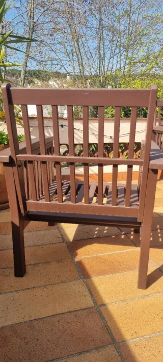 Sillones de jardín de madera marrones