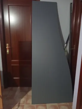 Tabla escritorio cama alta Ikea gris