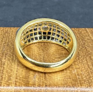 Anillo Oro 18k Zafiro y Diamante 0.30ct