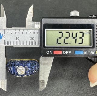 Anillo Oro 18k Zafiro y Diamante 0.30ct