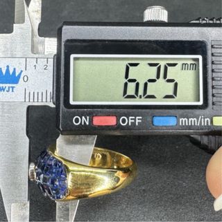 Anillo Oro 18k Zafiro y Diamante 0.30ct