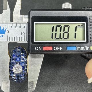 Anillo Oro 18k Zafiro y Diamante 0.30ct