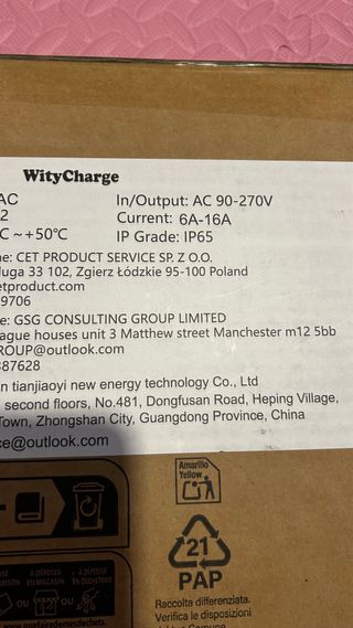 Cargador coche eléctrico Wallbox 3,7kw