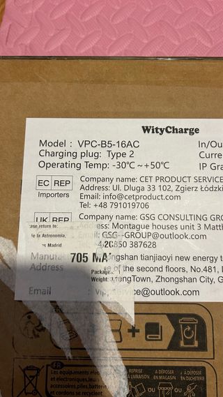 Cargador coche eléctrico Wallbox 3,7kw