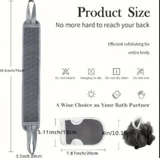 Esponja Baño Lufa + Guante + Ducha