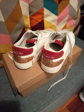 Zapatillas HUG & CLAU beige/blanco