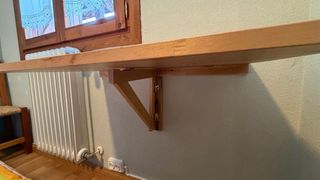 Escritorio plegable madera maciza (2 unidades)