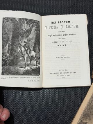 Libri antichi Bresciani Dei costumi della Sardegna