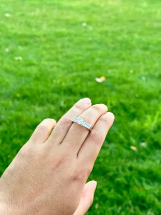 Anillo de plata estilo matrimonio