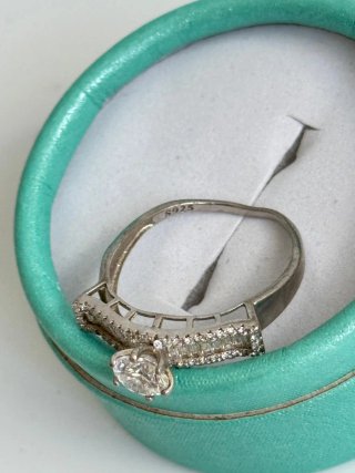 Anillo de plata estilo matrimonio