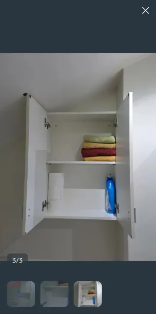 Armario de baño blanco 54 x 72 cm