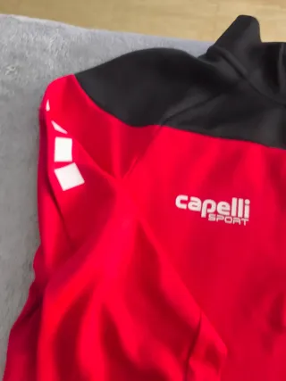 Sudadera Hombre Capelli Sport Roja y Negra
